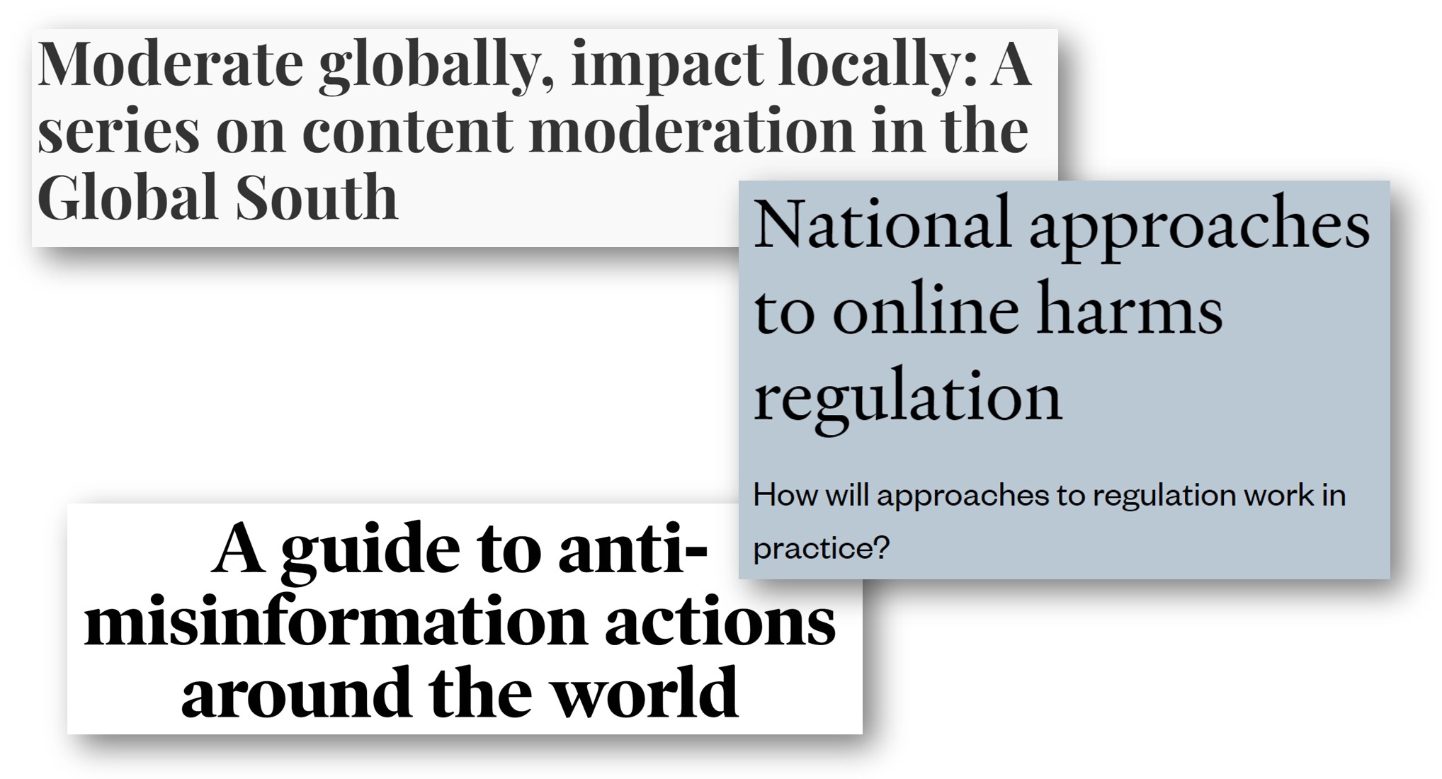 Reports and Events on Regulatory Approaches to Disinformation