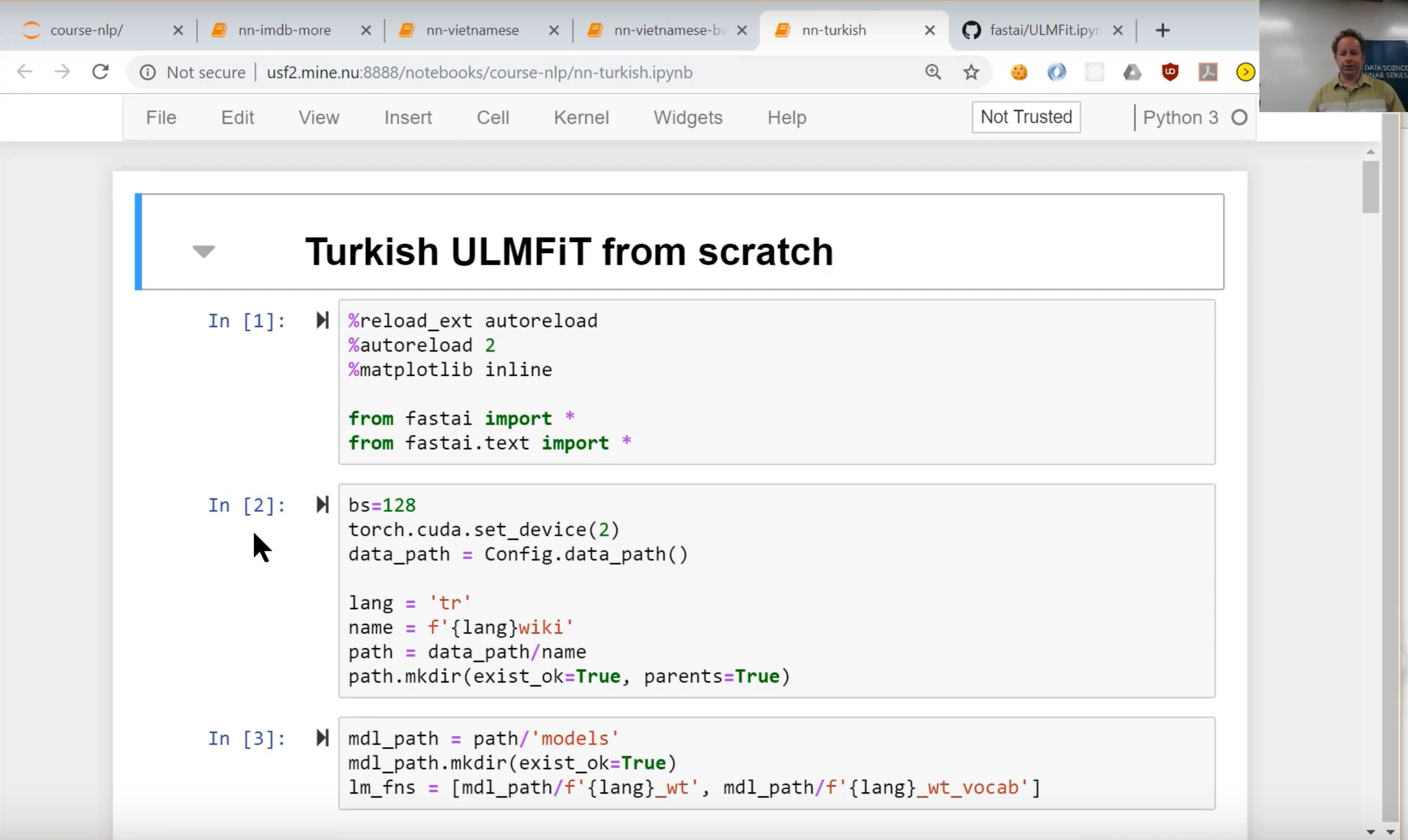 Jeremy shares ULMFit implementations in Vietnamese and Turkish